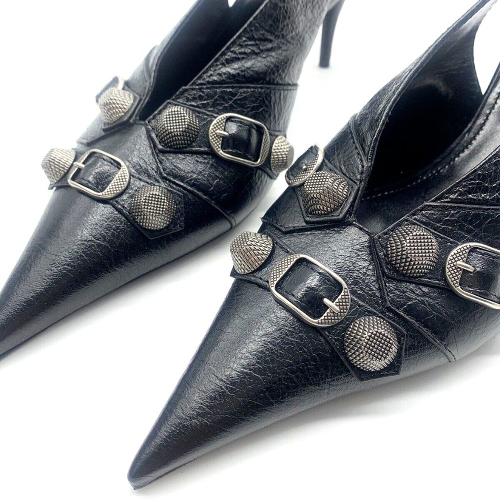 Balenciaga Cagole Pointed Toe Slingback Sandal - Picture 4 of 6